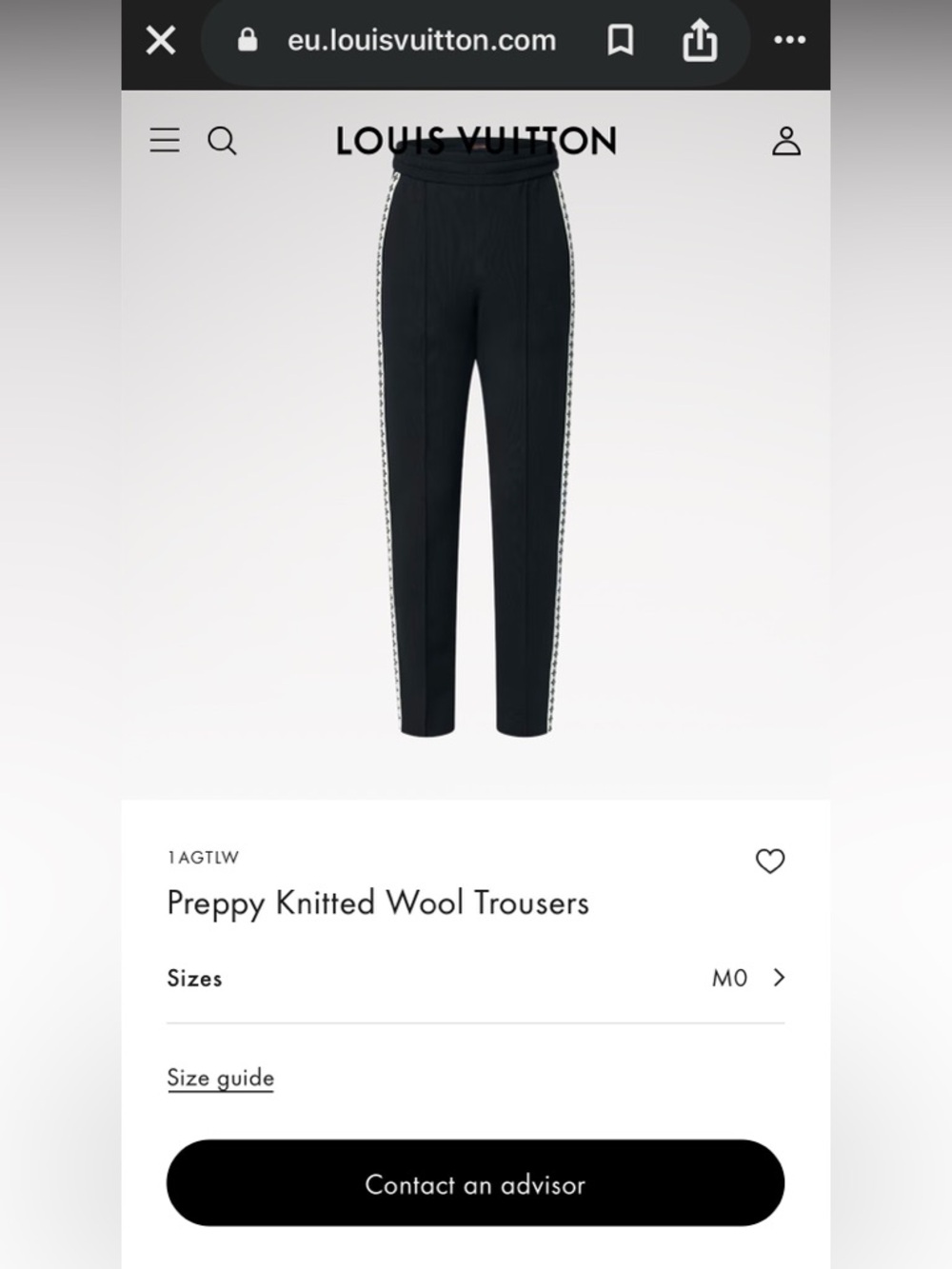Louis Vuitton Black Knitted Pants - Picture 8 of 8